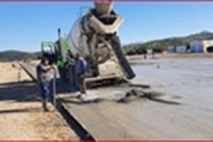 Extendido y Nivelación de Hormigón con máquina láser